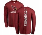 Arizona Cardinals #74 D.J. Humphries Maroon Backer Long Sleeve T-Shirt