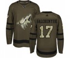 Arizona Coyotes #17 Alex Galchenyuk Authentic Green Salute to Service Hockey Jersey