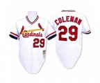 St. Louis Cardinals #29 Vince Coleman Authentic White Throwback Baseball Jersey