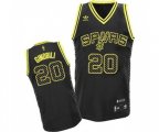 San Antonio Spurs #20 Manu Ginobili Swingman Black Electricity Fashion Basketball Jersey
