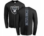 Oakland Raiders #72 John Matuszak Black Backer Long Sleeve T-Shirt