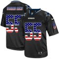 Dallas Cowboys #55 Leighton Vander Esch Elite Black USA Flag Fashion NFL Jersey