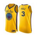 Golden State Warriors #3 Jordan Poole Authentic Gold Basketball Jersey - City Edition