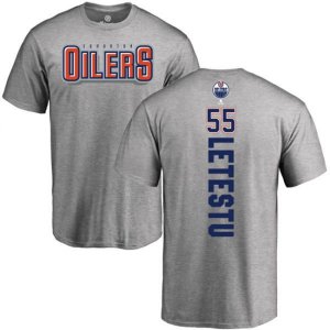 Edmonton Oilers #55 Mark Letestu Ash Backer T-Shirt