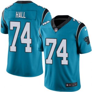 Carolina Panthers #74 Daeshon Hall Limited Blue Rush Vapor Untouchable NFL Jersey