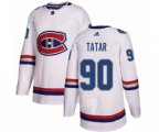 Montreal Canadiens #90 Tomas Tatar Authentic White 2017 100 Classic NHL Jersey