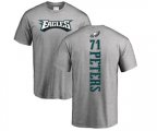 Philadelphia Eagles #71 Jason Peters Ash Backer T-Shirt