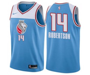 Sacramento Kings #14 Oscar Robertson Swingman Blue NBA Jersey - City Edition