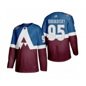 Colorado Avalanche #95 Andre Burakovsky Authentic Burgundy Blue 2020 Stadium Series Hockey Jersey