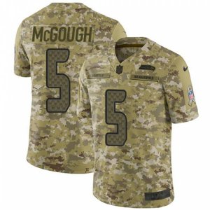Seattle Seahawks #5 Alex McGough Limited Camo 2018 Salute to Service NFL Jersey