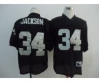 Oakland Raiders #34 Bo Jackson Black Throwback Jersey