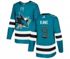 Adidas San Jose Sharks #9 Evander Kane Authentic Teal Drift Fashion NHL Jersey