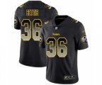 Pittsburgh Steelers #36 Jerome Bettis Limited Black Smoke Fashion Football Jersey