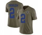 Dallas Cowboys #2 Greg Zuerlein Olive Stitched NFL Limited 2017 Salute To Service Jersey