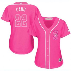 Women\'s Seattle Mariners #22 Robinson Cano Authentic Pink Fashion Cool Base MLB Jersey