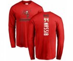 Tampa Bay Buccaneers #94 Carl Nassib Red Backer Long Sleeve T-Shirt