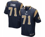 Los Angeles Rams #71 Bobby Evans Game Navy Blue Team Color Football Jersey