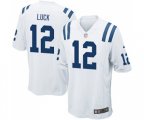 Indianapolis Colts #12 Andrew Luck Game White Football Jersey