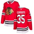 Chicago Blackhawks #35 Tony Esposito Premier Red Home NHL Jersey