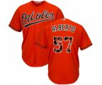 Baltimore Orioles #57 Hanser Alberto Authentic Orange Team Logo Fashion Cool Base Baseball Jersey