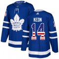 Toronto Maple Leafs #14 Dave Keon Authentic Royal Blue USA Flag Fashion NHL Jersey