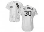 Chicago White Sox #30 Nicky Delmonico White(Black Strip) Flexbase Authentic Collection Stitched MLB Jerseys