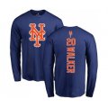 New York Mets #20 Neil Walker Royal Blue Backer Long Sleeve T-Shirt