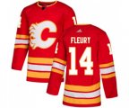 Calgary Flames #14 Theoren Fleury Authentic Red Alternate Hockey Jersey