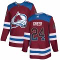 Colorado Avalanche #24 A.J. Greer Authentic Burgundy Drift Fashion NHL Jersey