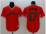 Los Angeles Angels Of Anaheim #17 Shohei Ohtani Red New Cool Base 2018 Memorial Day Stitched MLB Jersey
