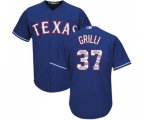 Texas Rangers #37 Jason Grilli Authentic Royal Blue Team Logo Fashion Cool Base Baseball Jersey