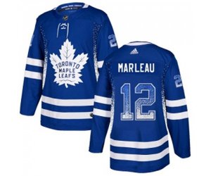 Toronto Maple Leafs #12 Patrick Marleau Authentic Blue Drift Fashion NHL Jersey