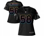 Women Oakland Raiders #58 Kyle Wilber Game Black Fashion Football Jersey