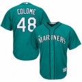 Seattle Mariners #48 Alex Colome Replica Teal Green Alternate Cool Base MLB Jersey