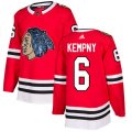 Chicago Blackhawks #6 Michal Kempny Authentic Red Fashion Gold NHL Jersey