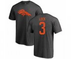 Denver Broncos #3 Drew Lock Ash One Color T-Shirt