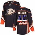 Anaheim Ducks #45 Sami Vatanen Authentic Black USA Flag Fashion NHL Jersey