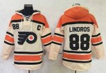 Philadelphia Flyers #88 Eric Lindros Cream Sawyer Hooded Sweatshirt Stitched NHL Jersey