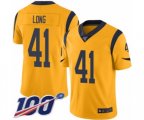 Los Angeles Rams #41 David Long Limited Gold Rush Vapor Untouchable 100th Season Football Jersey