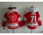 Detroit Red Wings #71 Dylan Larkin Red-Cream Pullover Hooded