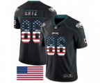 Philadelphia Eagles #86 Zach Ertz Limited Black Rush USA Flag Football Jersey