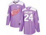 Detroit Red Wings #24 Chris Chelios Purple Authentic Fights Cancer Stitched NHL Jersey
