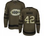 Montreal Canadiens #42 Dominic Moore Authentic Green Salute to Service NHL Jersey