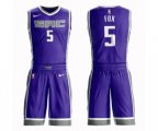 Sacramento Kings #5 De'Aaron Fox Swingman Purple Basketball Suit Jersey - Icon Edition