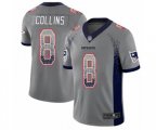 New England Patriots #8 Jamie Collins Limited Gray Rush Drift Fashion Football Jersey