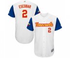 Venezuela Baseball #2 Alcides Escobar White 2017 World Baseball Classic Authentic Team Jersey