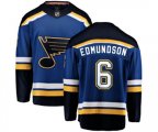 St. Louis Blues #6 Joel Edmundson Fanatics Branded Royal Blue Home Breakaway NHL Jersey