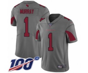 Arizona Cardinals #1 Kyler Murray Limited Silver Inverted Legend 100th Season Football Jersey
