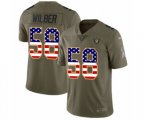 Oakland Raiders #58 Kyle Wilber Limited Olive USA Flag 2017 Salute to Service NFL Jersey