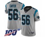 Carolina Panthers #56 Jermaine Carter Silver Inverted Legend Limited 100th Season Football Jersey